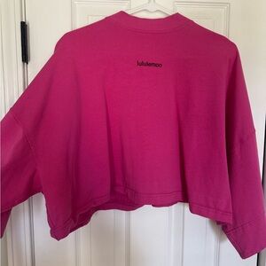 Lululemon Pink Cropped Sweatshirt